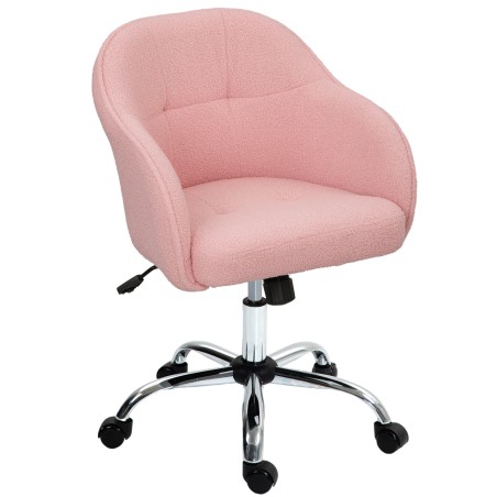 Ergonoomiline kodukontori tool kiikfunktsiooniga, 56 × 61 × 86 cm, roosa