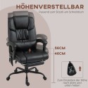 Ergonoomiline kontoritool massaažifunktsiooni, jalatoe ja nimmetoega, must