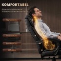 Ergonoomiline kontoritool massaažifunktsiooni, jalatoe ja nimmetoega, must
