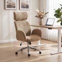 Reguleeritava peatoega ergonoomiline kontoritool, kallutusfunktsiooniga, pruun