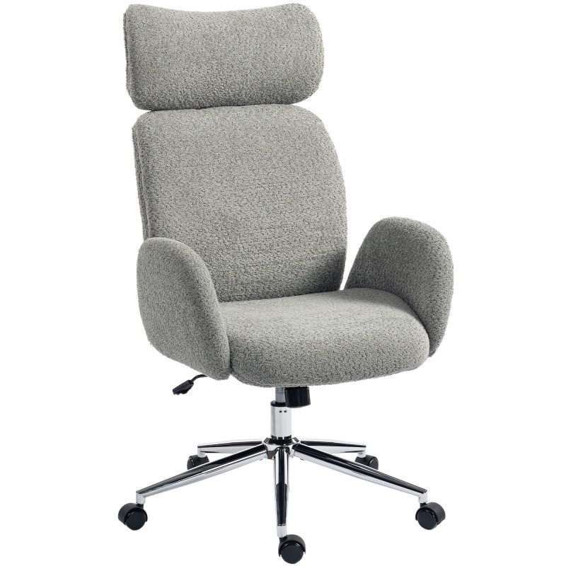 Reguleeritava peatoega ergonoomiline kontoritool, kallutusfunktsiooniga, tumehall