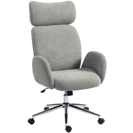 Reguleeritava peatoega ergonoomiline kontoritool, kallutusfunktsiooniga, tumehall