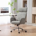 Reguleeritava peatoega ergonoomiline kontoritool, kallutusfunktsiooniga, tumehall