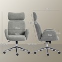 Reguleeritava peatoega ergonoomiline kontoritool, kallutusfunktsiooniga, tumehall