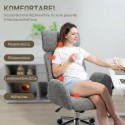 Reguleeritava peatoega ergonoomiline kontoritool, kallutusfunktsiooniga, tumehall