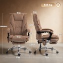 Ergonoomiline kontoritool massaažifunktsiooni ja jalatoega, pruun