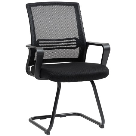 2 ergonoomilise ratasteta konverentsitooli komplekt, must
