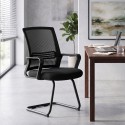 2 ergonoomilise ratasteta konverentsitooli komplekt, must