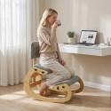 Ergonoomiline põlvtool seljatoega, velveti välimus, tumehall