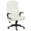 Ergonoomiline massaažifunktsiooniga kontoritool, 68 × 72 × 110–120 cm, kreemvalge