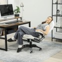 Ergonoomiline massaažifunktsiooniga kontoritool, 68 × 72 × 110–120 cm, kreemvalge