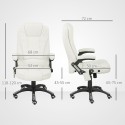Ergonoomiline massaažifunktsiooniga kontoritool, 68 × 72 × 110–120 cm, kreemvalge