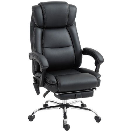 Ergonoomiline massaažifunktsiooniga kontoritool jalatoe ja musta kunstnahaga