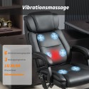 Ergonoomiline massaažifunktsiooniga kontoritool jalatoe ja musta kunstnahaga