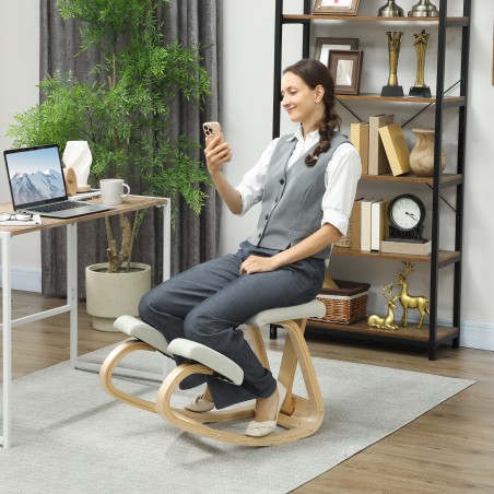 Ergonoomiline kreemikas põlvistool koju, kontorisse või mediteerimiseks