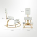 Ergonoomiline kreemikas põlvistool koju, kontorisse või mediteerimiseks