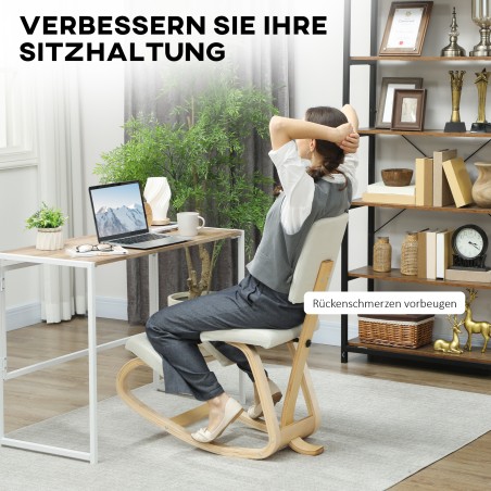 Ergonoomiline kreemikas põlvistool koju, kontorisse või mediteerimiseks