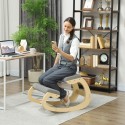 Ergonoomiline kiikuv põlvistool kodukontorisse, helehall