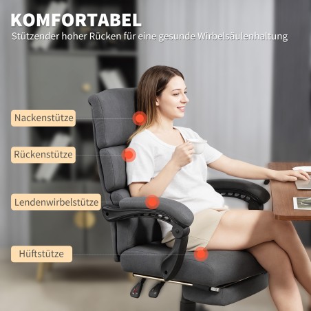 Reguleeritava kõrgusega sametise välimusega polsterdatud kontoritool, hall