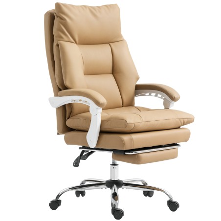Ergonoomiline kontoritool nimmetoe ja jalatoega, helepruun