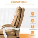 Ergonoomiline kontoritool nimmetoe ja jalatoega, helepruun