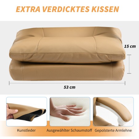 Ergonoomiline kontoritool nimmetoe ja jalatoega, helepruun