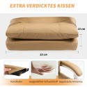 Ergonoomiline kontoritool nimmetoe ja jalatoega, helepruun