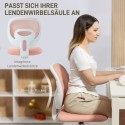 Ergonoomiline kontoritool C-kujulise seljatoe ja reguleeritava kõrgusega, roosa