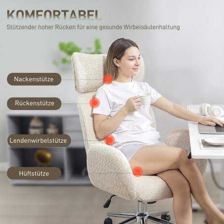 Ergonoomiline kontoritool reguleeritava peatoe ja kallutusfunktsiooniga, hall-valge