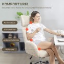 Ergonoomiline kontoritool reguleeritava peatoe ja kallutusfunktsiooniga, hall-valge