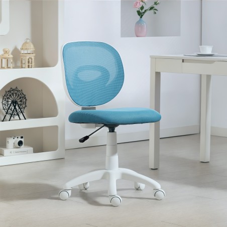 Ergonoomiline kontoritool C-kujulise seljatoe ja reguleeritava kõrgusega, sinine