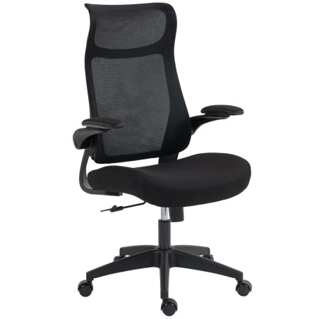 Must ergonoomiline kontoritool 3D-käetugede ja peatugedega