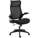 Must ergonoomiline kontoritool 3D-käetugede ja peatugedega