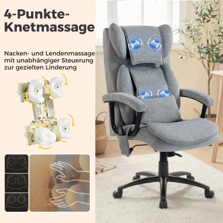 Ergonoomiline massaažiga juhitool, 4 massaažipunkti, hall
