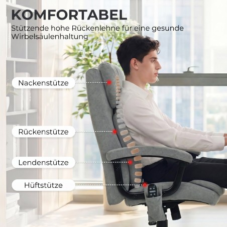 Ergonoomiline massaažiga juhitool, 4 massaažipunkti, hall