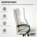 Reguleeritava kõrgusega kontoritool nimme- ja jalatoega, kunstnahast, helehall