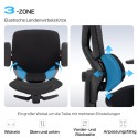 Ergonoomiline võrgust kontoritool nimmetoe, käetugede ja peatoega