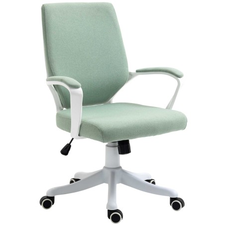 Ergonoomiline ratastel kontoritool kiikfunktsiooniga, roheline-valge