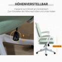 Ergonoomiline ratastel kontoritool kiikfunktsiooniga, roheline-valge