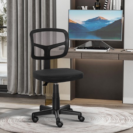 Ergonoomiline reguleeritava kõrgusega kontoritool, must