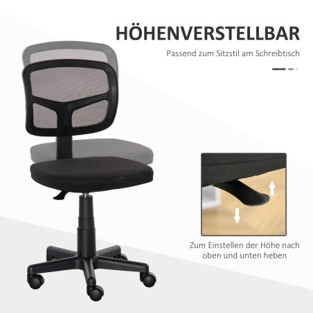 Ergonoomiline reguleeritava kõrgusega kontoritool, must
