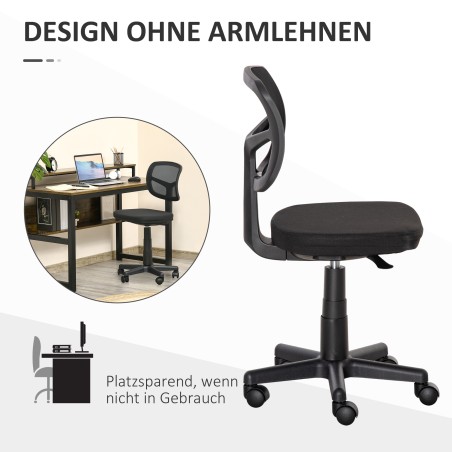 Ergonoomiline reguleeritava kõrgusega kontoritool, must