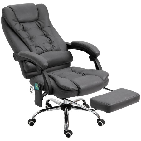 Ergonoomiline massaažifunktsiooniga kontoritool, hall, 65 × 160 × 104 cm