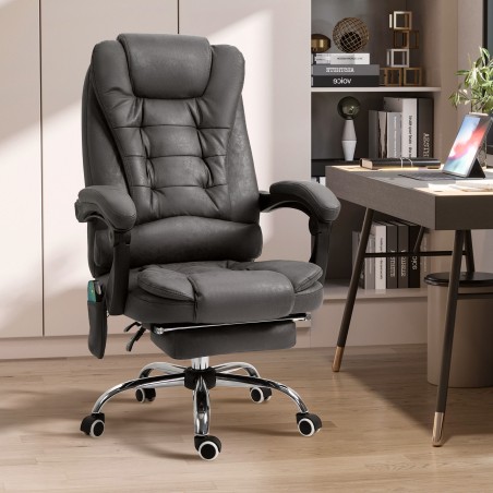 Ergonoomiline massaažifunktsiooniga kontoritool, hall, 65 × 160 × 104 cm