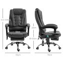 Ergonoomiline massaažifunktsiooniga kontoritool, hall, 65 × 160 × 104 cm