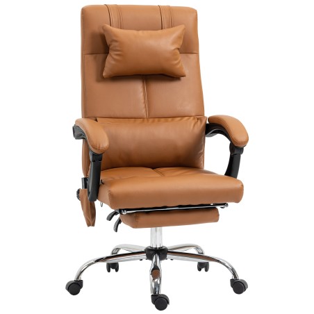 Ergonoomiline massaažifunktsiooniga kontoritool, 66 × 67 × 114–122 cm, helepruun