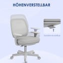 Ergonoomiline pööratav ja reguleeritava kõrgusega kontoritool, hall