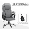 Reguleeritava kõrguse ja kiigefunktsiooniga kontoritool, hall