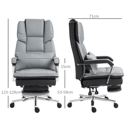 Ergonoomiline reguleeritav kontoritool, helehall ja must