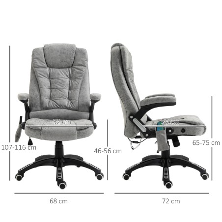 Ergonoomiline juhtimistool massaaži- ja soojendusfunktsiooniga, hall